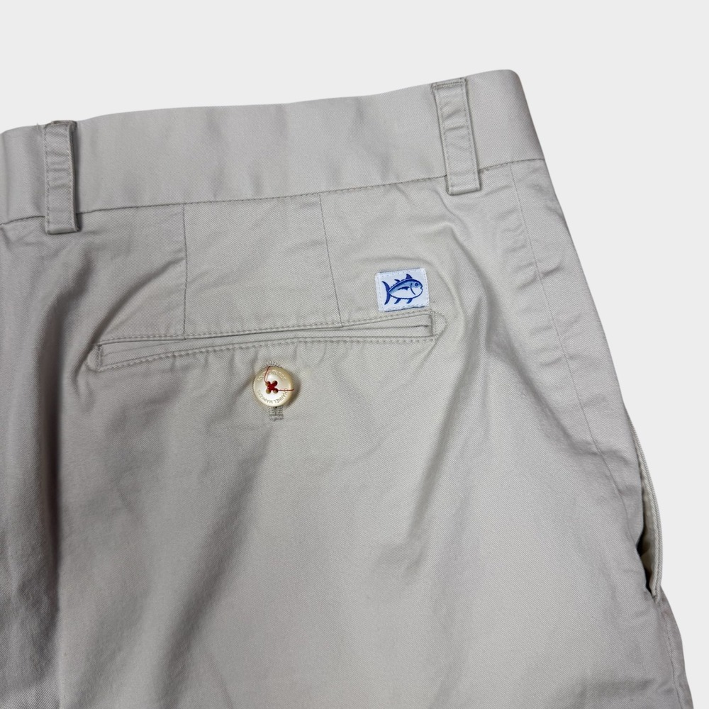 Southern Tide Intracoastal Waterway Khaki Chino Shorts Mens 35 Stone Skipjack
